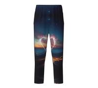 YQTGBCED Pantalon de pyjama confortable en coton avec imprimé étoile filante, pour une variété d'occasions et peut être porté toute l'année, Noir , L(14-16)