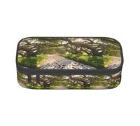 YQTGBCED Sky Through The Tree Trousse à stylos grande capacité avec organiseur, tissu Oxford, plusieurs compartiments, Noir , Taille unique, Trousse de maquillage