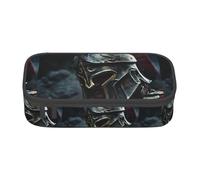 YQTGBCED Spartan Warrior Trousse à stylos grande capacité avec organiseur, tissu Oxford, plusieurs compartiments, Noir , Taille unique, Trousse de maquillage