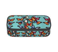 YQTGBCED Trousse à crayons avec imprimé papillon et violoncelle - Multifonction - Grande capacité, Noir , Taille unique, Étui à clé