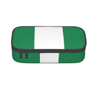 YQTGBCED Trousse à crayons multifonction avec motif drapeau du Nigeria - Grande capacité, Noir , Taille unique, Étui à clé