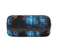 YQTGBCED Trousse à stylos de grande capacité avec organiseur, tissu Oxford, plusieurs compartiments, Noir , Taille unique, Trousse de maquillage