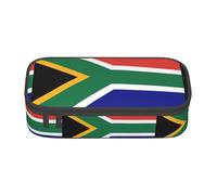 YQTGBCED Trousse à stylos grande capacité avec organiseur en tissu Oxford et plusieurs compartiments Motif drapeau de l'Afrique du Sud, Noir , Taille unique, Trousse de maquillage
