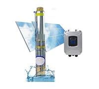 YQVEOT Fontaine Solaire, Pompe à Eau Profonde Solaire sans Brosse à Grande Vitesse 400W DC48V débit 2.6T/H avec Moteur synchrone à Aimant Permanent for la Maison et l'agriculture