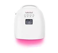 YQVEOT Lampe UV Ongle, Lampe à Ongles LED UV Lampe à Ongles Rechargeable 86W Sèche-Vernis à Gel sans Fil Lumière Rouge Manucure Lumière avec poignée Lampe à LED UV sans Fil for Ongles(Blanc)