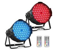 YQVEOT Lumières Disco Lumière LED par 54 X 3W RGB Stage DJ Light Light-2 Pack