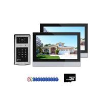 YQVEOT Sonnette sans Fil avec Caméra, Tuya WiFi 1080P Interphone vidéo Visiophone Écran Tactile 10'' Sonnette vidéo Caméra de Porte Système de sécurité Mot de Passe RFID(1v2 10inch 32G Card)