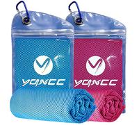 YQXCC Lot de 2 serviettes rafraîchissantes en microfibre pour un refroidissement instantané, idéales pour le yoga, la plage, le golf, les voyages, la gym, le sport, la natation 120 x 30 cm