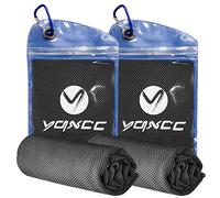 YQXCC Lot de 2 serviettes rafraîchissantes en microfibre pour un refroidissement instantané, parfaites pour le yoga, la plage, le golf, les voyages, la gym et le sport 120 x 30 cm