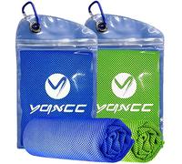 YQXCC Lot de 2 serviettes rafraîchissantes en microfibre pour un refroidissement instantané, parfaites pour le yoga, la plage, le golf, les voyages, la gym et le sport 120 x 30 cm
