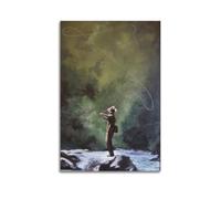 YQXTRB Poster vintage sur toile représentant la pêche à la mouche et la pêche - Affiches murales décoratives modernes pour chambre à coucher - 60 x 90 cm
