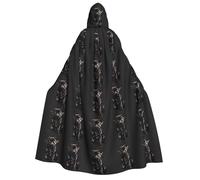 YQxwJL Adorable carlin noir - échelle standard-2_00x - Cape à capuche pour Halloween, pour homme et femme, magicien, vampire, chevalier, costume fantaisie