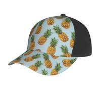YQxwJL Ananas Casquette de baseball imprimée pour l'été, chapeau de papa à profil bas pour hommes et femmes, chapeau de camionneur réglable, noir, Noir , Taille unique