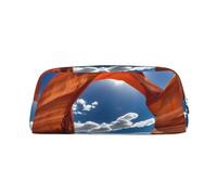 YQxwJL Arches National Park Trousse à crayons grande capacité avec fermeture éclair en cuir durable pour bureau, voyage