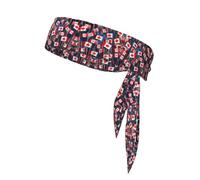 YQxwJL Bandeaux à nouer avec de nombreux petits drapeaux canadiens pour hommes et femmes, bandanas réglables pour le sport