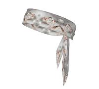 YQxwJL Bandeaux à nouer avec motif marbré blanc et or rose pour homme et femme, bandanas réglables pour le sport