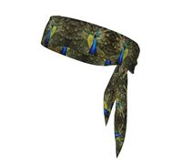 YQxwJL Bandeaux à nouer avec plumes de paon pour hommes et femmes, bandanas réglables pour le sport