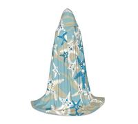 YQxwJL Belle cape à capuche longue et chaude pour adolescent avec imprimé étoile de mer