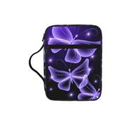 YQxwJL Belle trousse à crayons avec imprimé papillon violet avec emplacements pour stylos, sac à cosmétiques, sac à main, sac fourre-tout pour téléphone portable