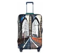 YQxwJL Brooklyn Bridge Housse de protection élastique pour valise de 45,7 à 81,3 cm, blanc, Grand