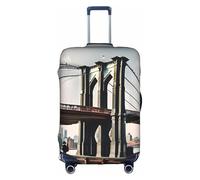 YQxwJL Brooklyn Bridge S Print Housse de protection élastique pour valise de 45,7 à 81,3 cm, blanc, Grand