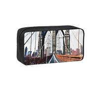 YQxwJL Brooklyn Bridge Trousse à crayons grande capacité en tissu Oxford 600D avec fermeture éclair robuste pour fournitures scolaires