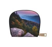 YQxwJL Canadian Smokey Mountain Cliff - Porte-cartes de crédit, petit portefeuille pour femmes et hommes, blanc, One Size