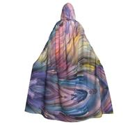 YQxwJL Cape à capuche avec imprimé coloré de rêve pour adulte, longue cape unisexe pour sorcière, cosplay, fête, bal masqué