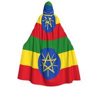 YQxwJL Cape à capuche avec imprimé drapeau de l'Éthiopie pour adulte, homme, femme, magicien, vampire, chevalier, costume