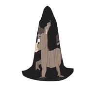 YQxwJL Cape à capuche longue et chaude pour adolescent, motif âne de dessin animé, costume de sorcière de vampire, sorcière