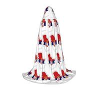 YQxwJL Cape à capuche longue et chaude pour adolescent, motif carte du drapeau de la Serbie