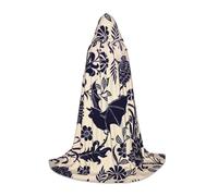 YQxwJL Cape à capuche longue et chaude pour adolescent, motif chauve-souris, costume de sorcière de vampire