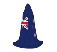 YQxwJL Cape à capuche longue et chaude pour adolescent, motif drapeau de la Nouvelle-Zélande, costume de sorcière vampire, sorcière
