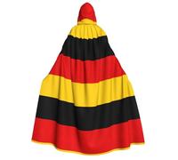 YQxwJL Cape à capuche pour adulte avec imprimé drapeau allemand - Longue cape - Costume pour fête - Pour homme et femme - Carnaval