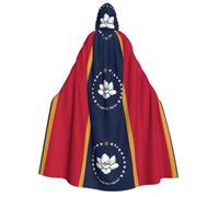YQxwJL Cape à capuche pour adulte avec imprimé drapeau de l'État du Mississippi - Longue cape pour fête, homme et femme