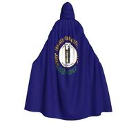 YQxwJL Cape à capuche pour adulte avec imprimé drapeau du Kentucky - Longue cape pour fête, homme et femme - Carnaval