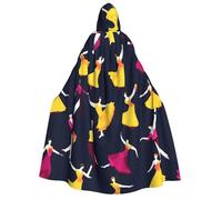 YQxwJL Cape à capuche pour adulte - Motif imprimé - Petit motif - Pour homme et femme - Costume de magicien, vampire, chevalier