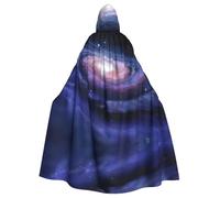 YQxwJL Cape à capuche pour femme avec impression d'énergie cosmique en spirale spatiale, manteau d'hiver chaud long pour cosplay, déguisement, bal masqué