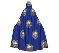 YQxwJL Cape à capuche pour homme et femme avec imprimé drapeau du New Hampshire