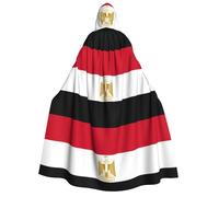 YQxwJL Cape à capuche unisexe avec imprimé drapeau égyptien pour déguisement de sorcière corbeau