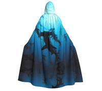 YQxwJL Cape à capuche unisexe avec imprimé requins marteaux, cape de carnaval avec capuche pour costume de sorcière, corbeau, cosplay