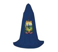 YQxwJL Cape d'Halloween avec capuche imprimée drapeau de l'État du Vermont - Longue cape unisexe pour fête, bal masqué, jeu de rôle