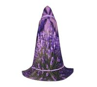 YQxwJL Cape d'Halloween avec capuche pour adolescent - Longue cape unisexe pour fête, bal masqué, jeu de rôle - Violet