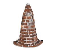 YQxwJL Cape d'Halloween longue avec capuche pour adolescent - Imprimé brique ancienne - Unisexe - Costume pour fête, bal masqué, jeu de rôle