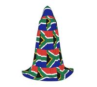 YQxwJL Cape longue à capuche imprimée drapeau de l'Afrique du Sud pour adolescent, costume de carnaval pour fête de jeunes, cosplay, déguisement