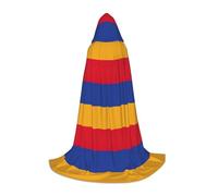 YQxwJL Cape longue à capuche imprimée drapeau de l'Arménie pour adolescent, costume de carnaval pour fête de jeunes, cosplay, déguisement