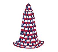 YQxwJL Cape longue à capuche imprimée drapeau du Texas pour adolescent, costume de carnaval pour fête de jeunes, cosplay, déguisement