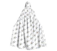 YQxwJL Cape médiévale à capuche avec imprimé carte de l'État de Virginie-Occidentale - Cadeau pour homme et femme