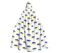 YQxwJL Cape médiévale à capuche avec imprimé carte de l'Ukraine - Cadeau pour homme et femme