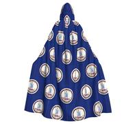YQxwJL Cape médiévale à capuche avec imprimé drapeau de l'État de Virginie - Cadeau pour homme et femme